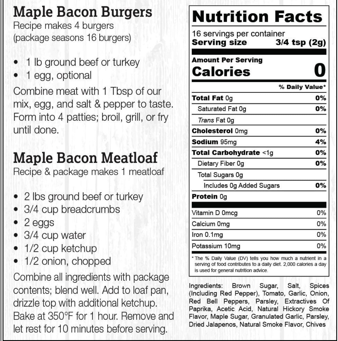 Maple Bacon Burger