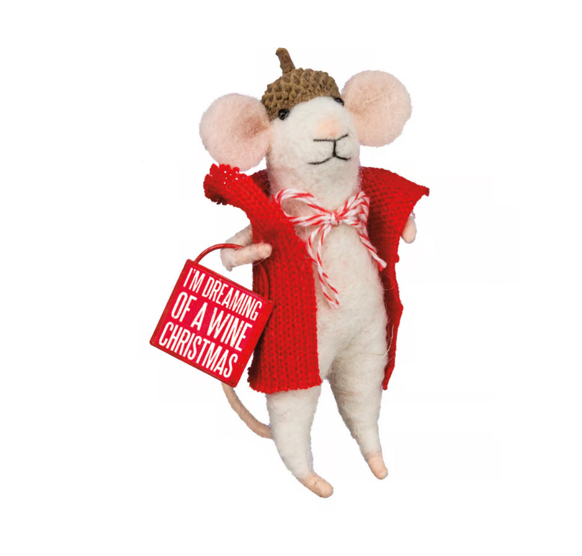 Wine Christmas Mouse Critter