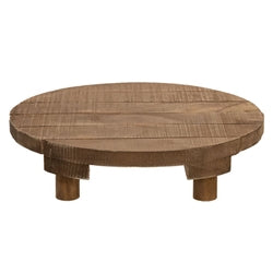 Stained Wood Round Riser