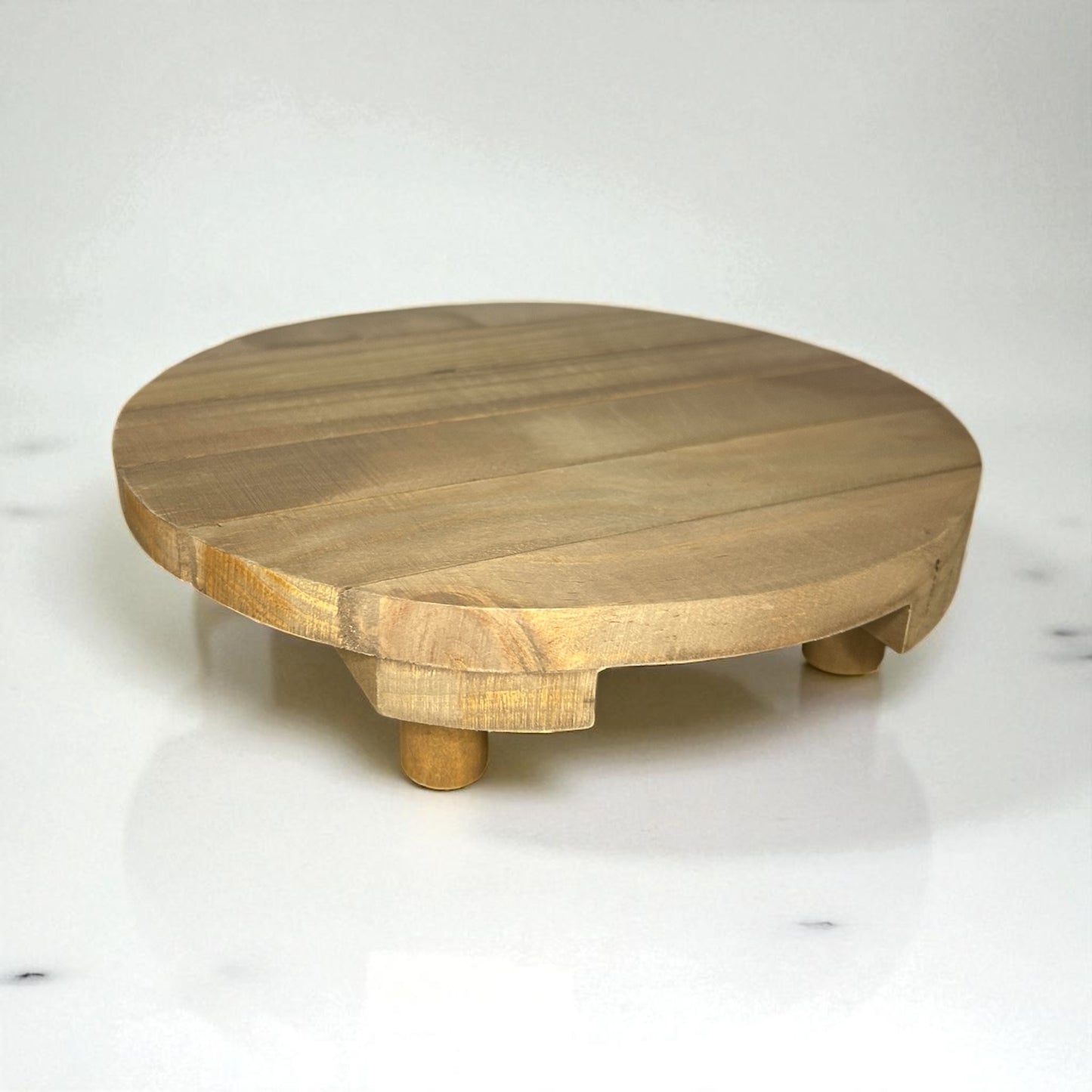 Stained Wood Round Riser