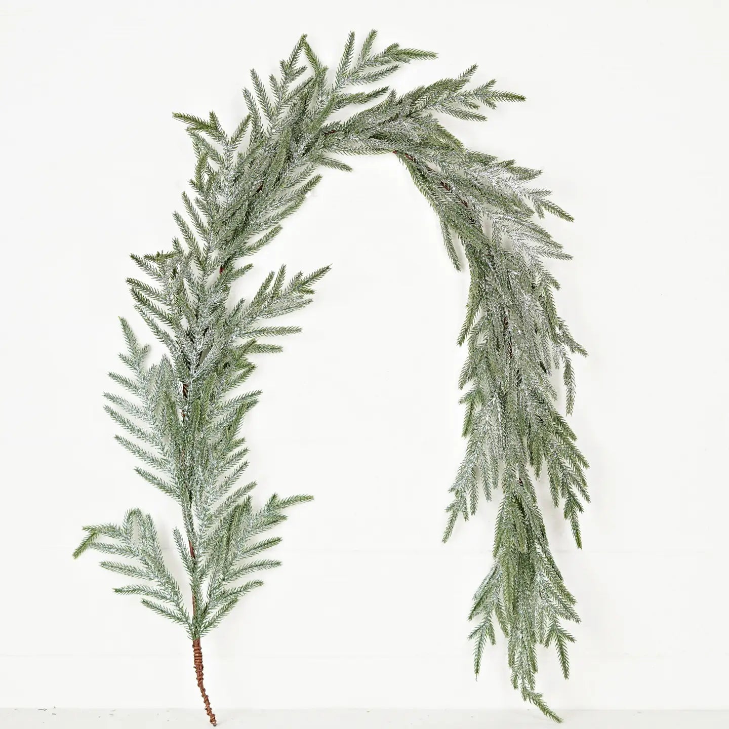 Snowy Sparkle Real Touch Norfolk Pine