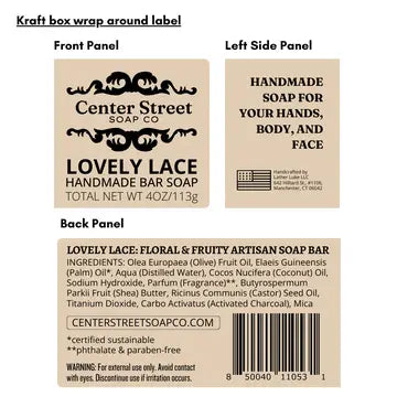 Lovely Lace Vegan Handmade Bar Soap