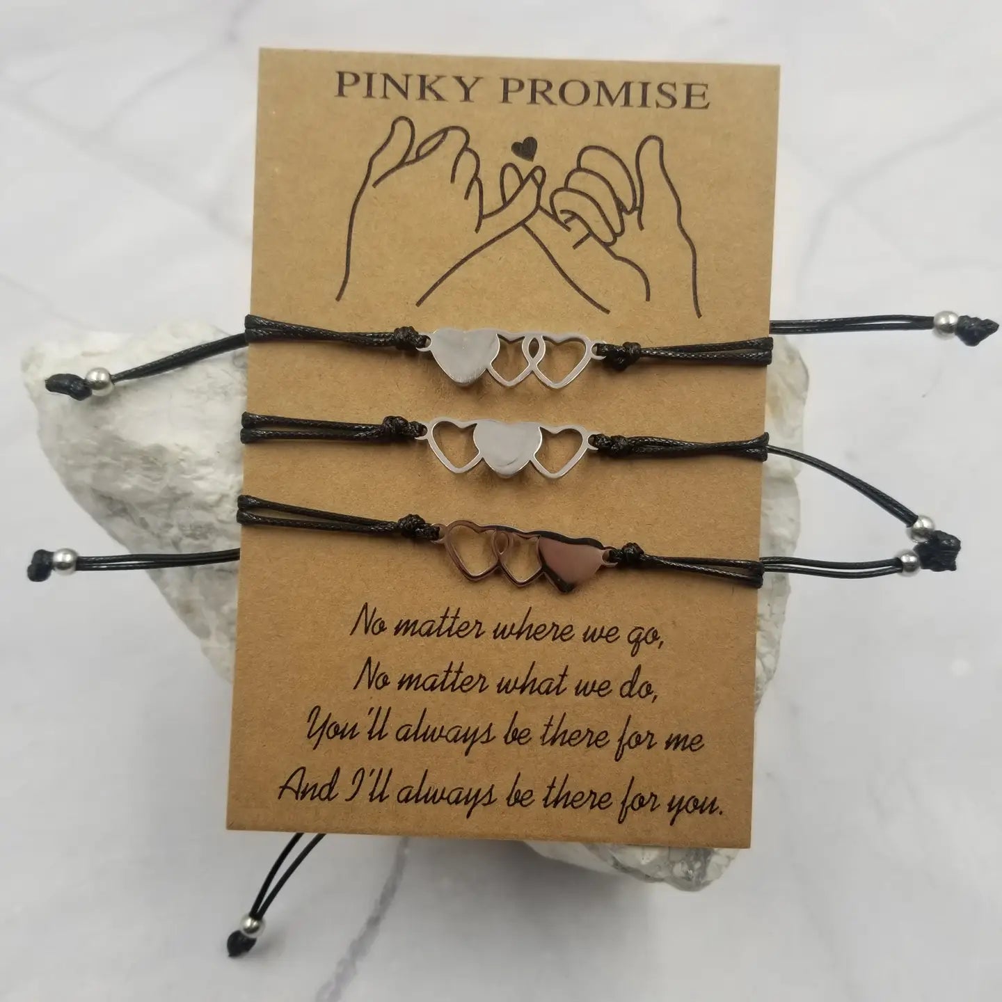 Handmade Heart Bracelet with Valentine's Day Card