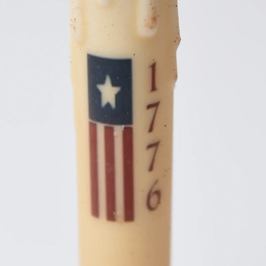 1776 Flag Led Timer Taper Candle