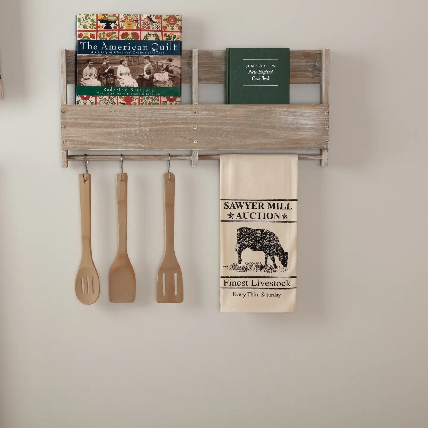 Sawyer Mill Charcoal Cow Muslin Unbleached Natural Tea Towel