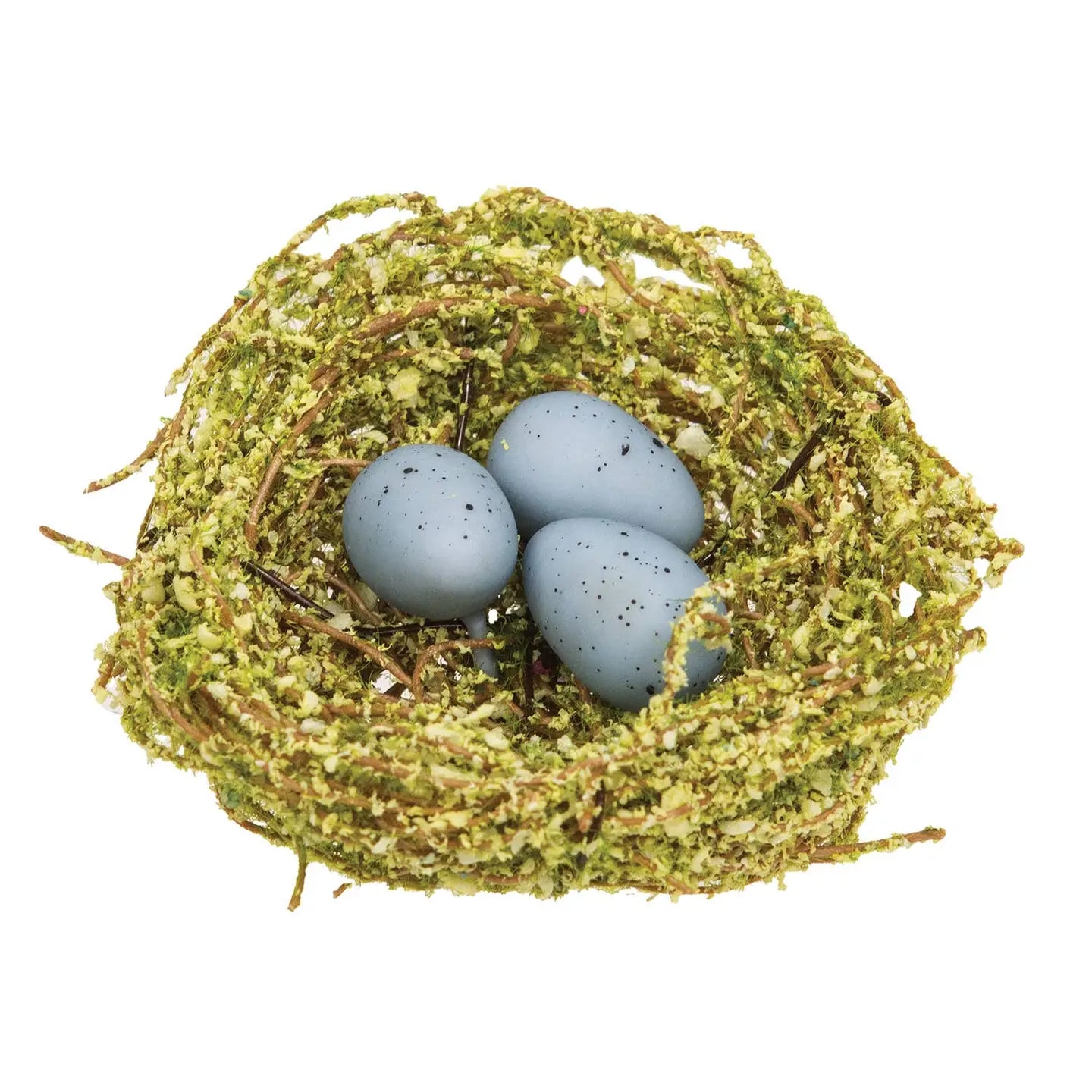 Mini Speckled Eggs in Mossy Nests- Blue Eggs