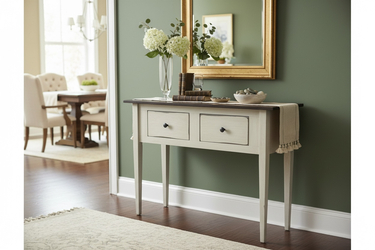 Antique White Hunt table