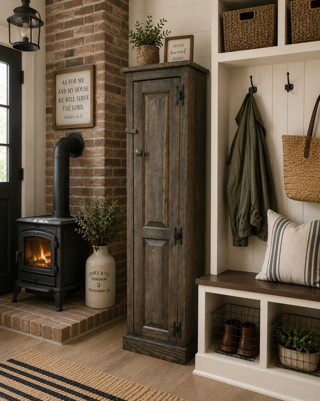 Amish Handcrafted Chimney Cabinet