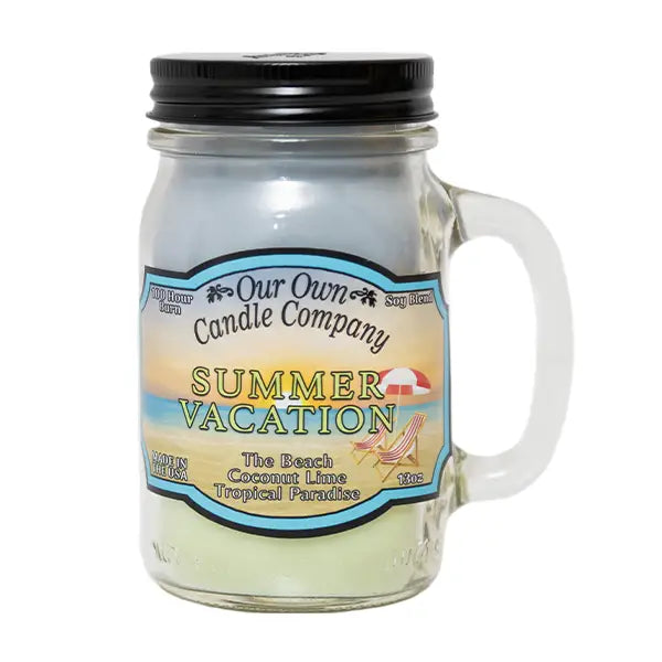 Summer Vacation Mason Jar Candle