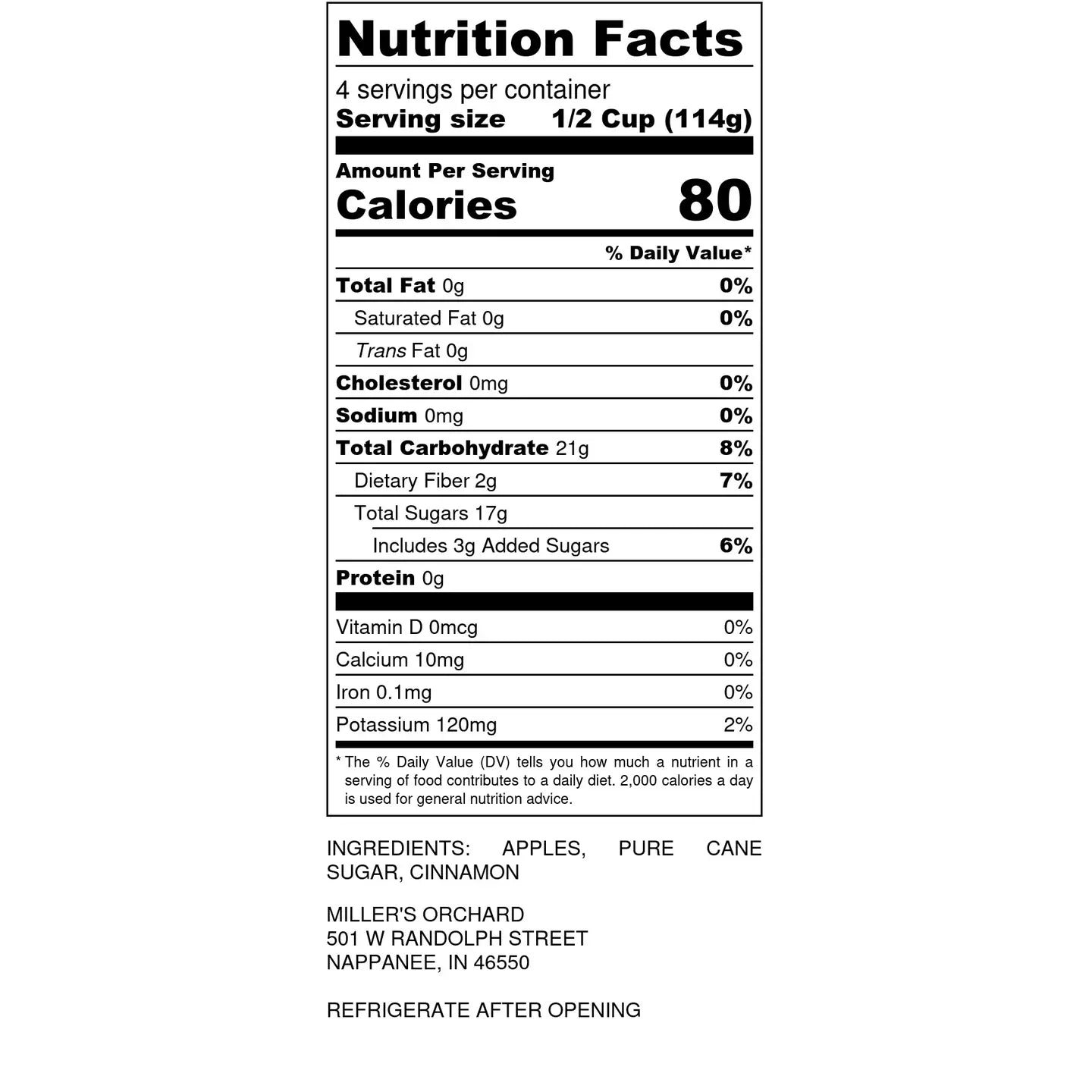 Amish Applesauce - Cinnamon (16 oz jar)