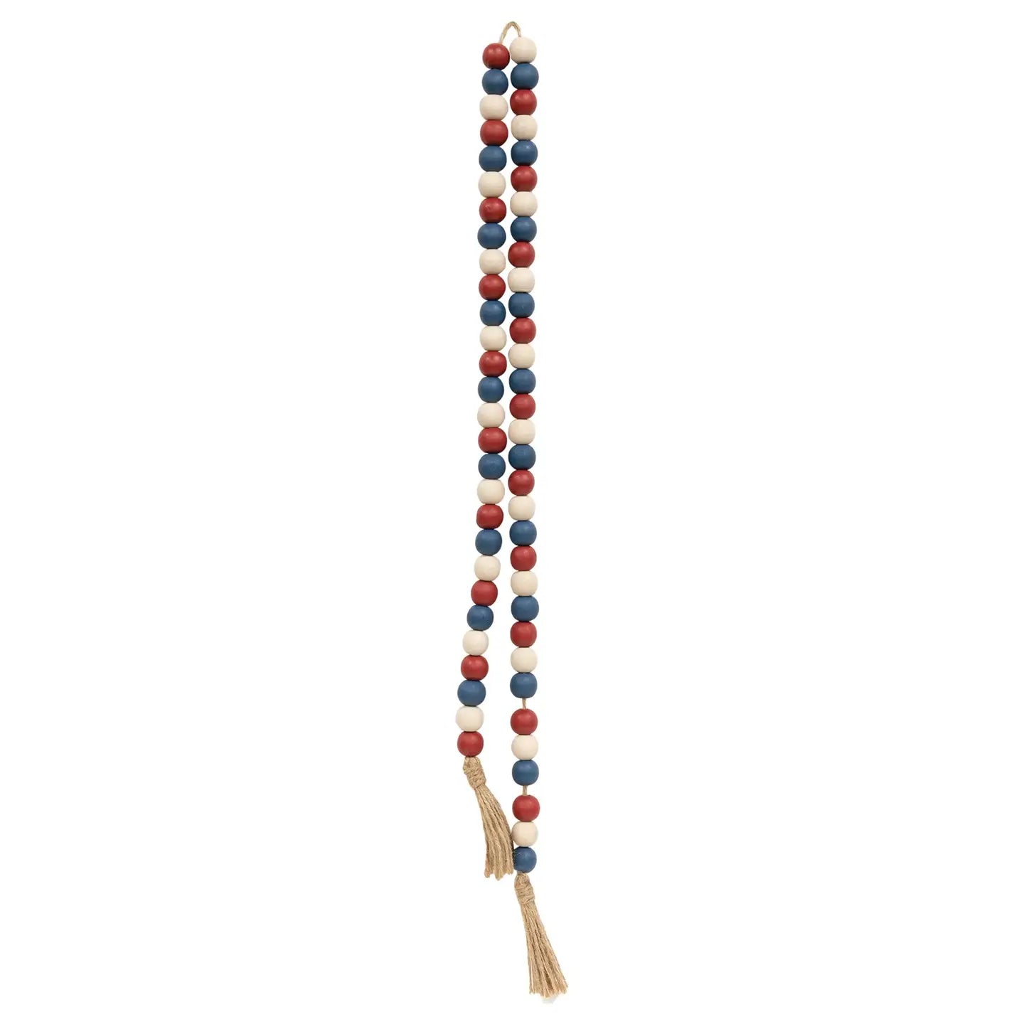 Garland with Tassels- Red, White and Blue Beads