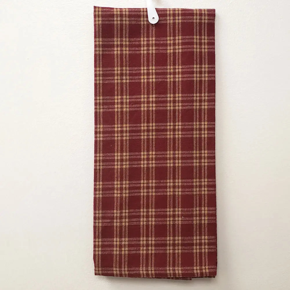 Tea Towel - Red with Tan Lines