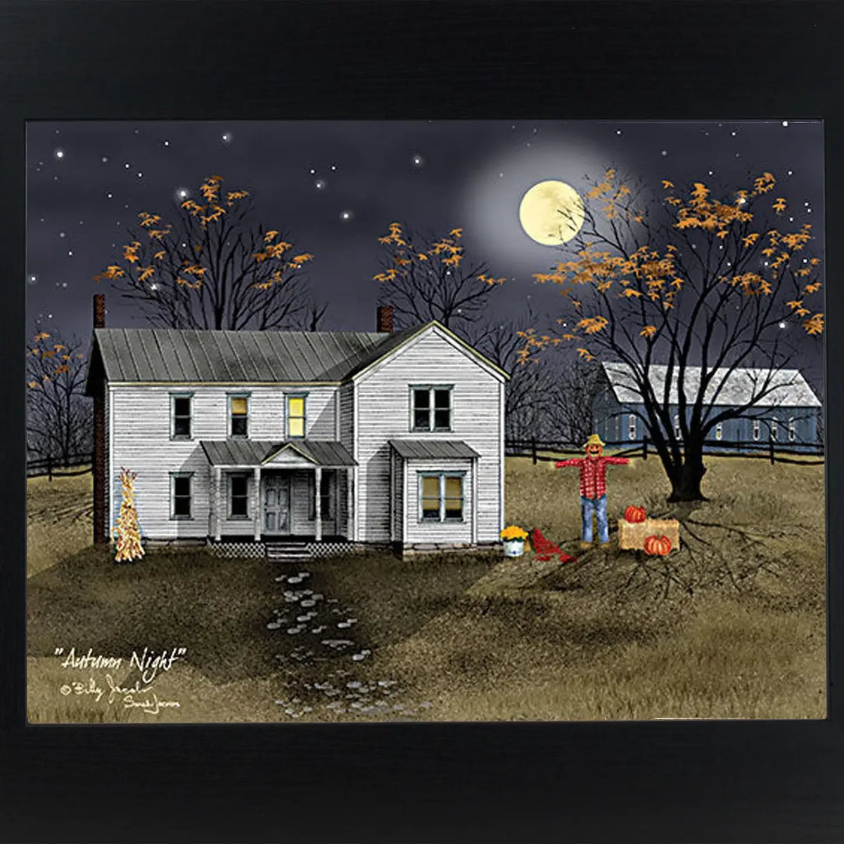 Autumn Night By Artist Billy Jacobs Art Framed Print