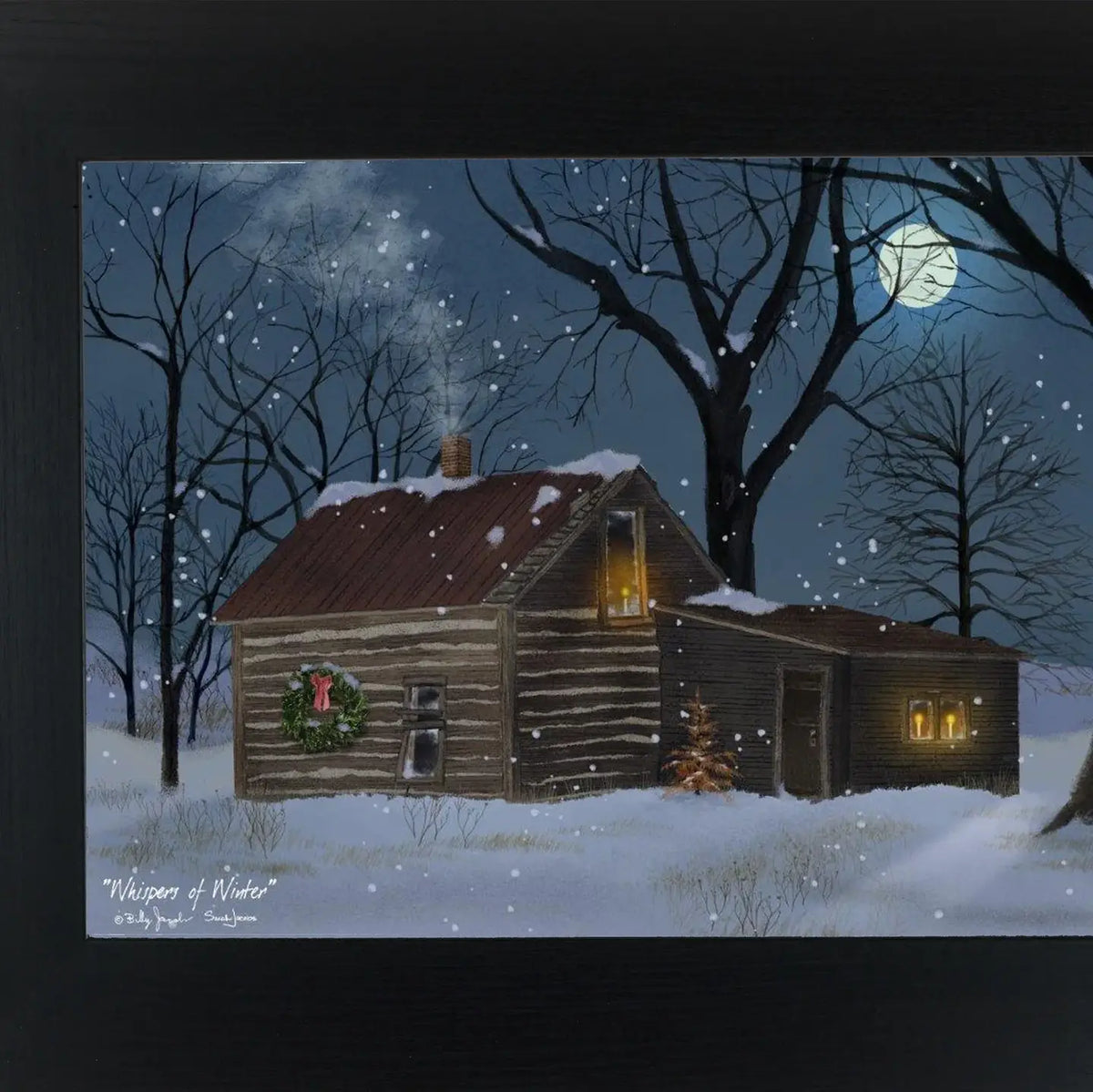 Whispers of Winter By Artist Billy Jacobs Art Framed Sign