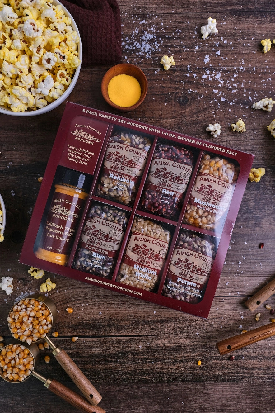 6/4oz Popcorn Variety Gift Box with 5.5oz Buttersalt