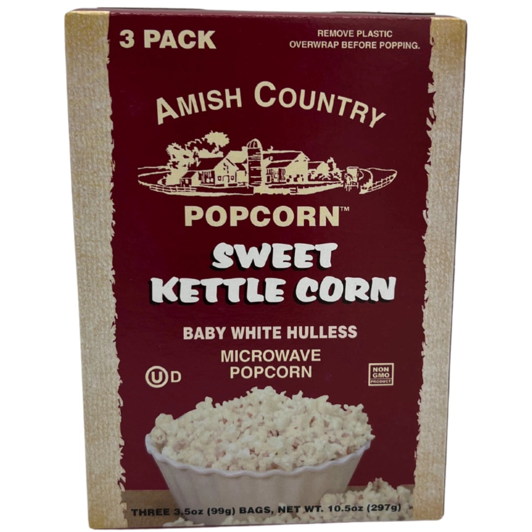 Kettle corn microwaveable popcorn
