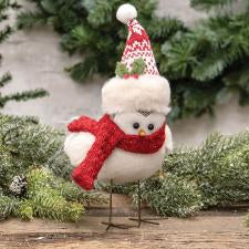 Fabric bird w hat
