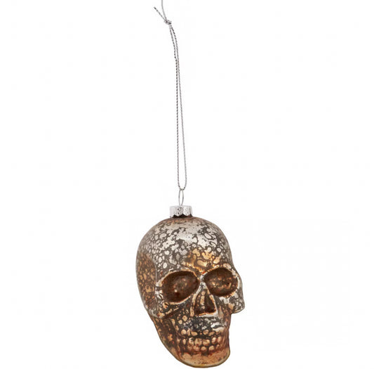 Glass Skull Ornament