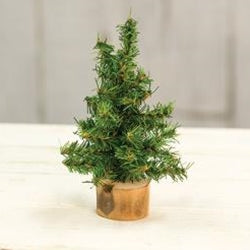 Mini Tree with Wood Base, 6"