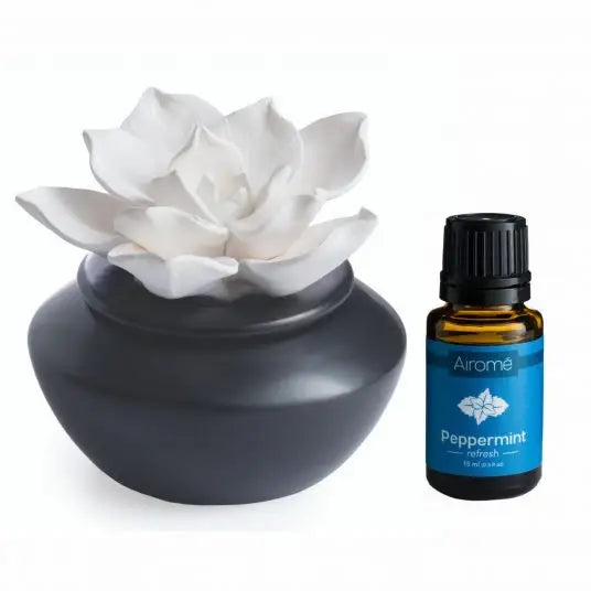 Gardenia - Porcelain Diffuser w/ 15ml Peppermint