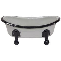 Black Rimmed Iron Bathtub Soap Dish