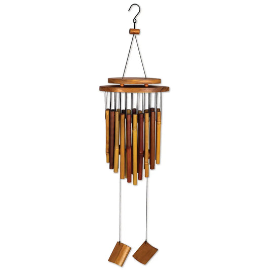 31" Apricot Bamboo Wind Chime Garden Decor