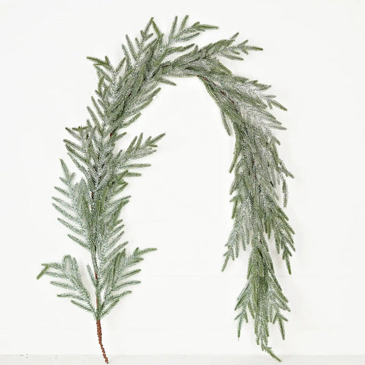 Snowy Sparkle Real Touch Norfolk Pine