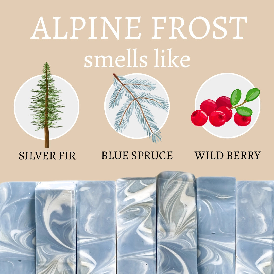 Alpine Frost Christmas Handmade Bar Soap