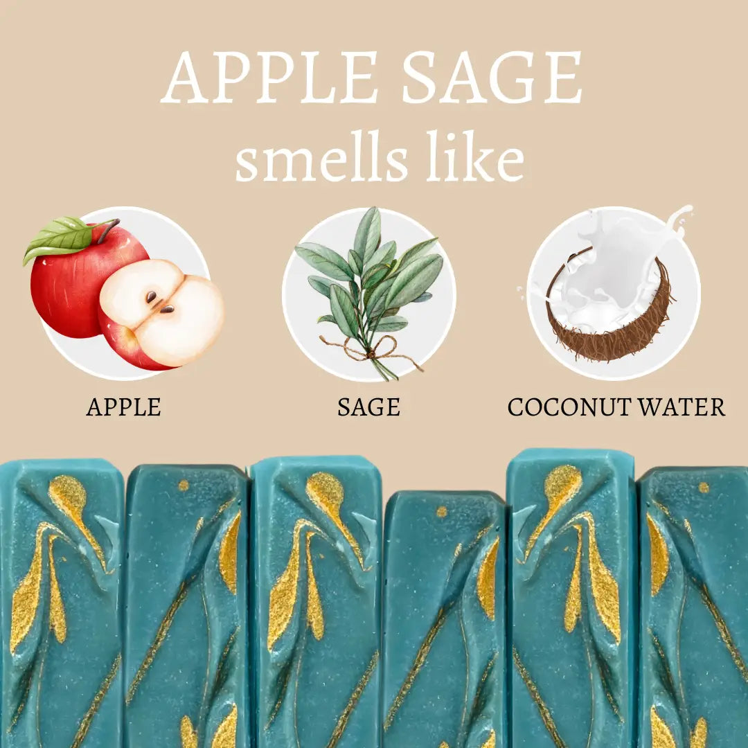 Apple Sage Vegan Handmade Bar Soap