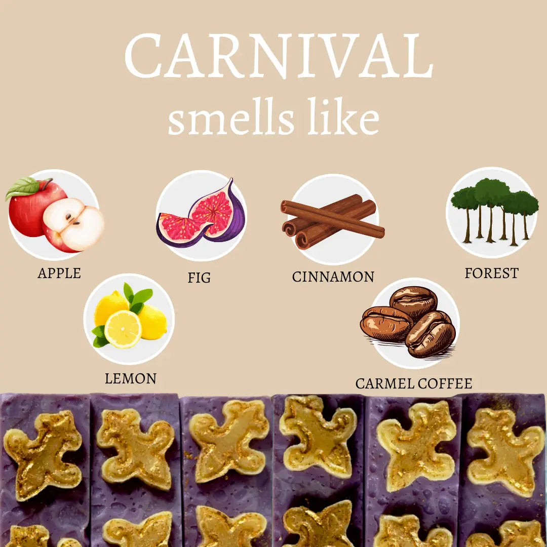 Carnival Mardi Gras Handmade Bar Soap - 4oz