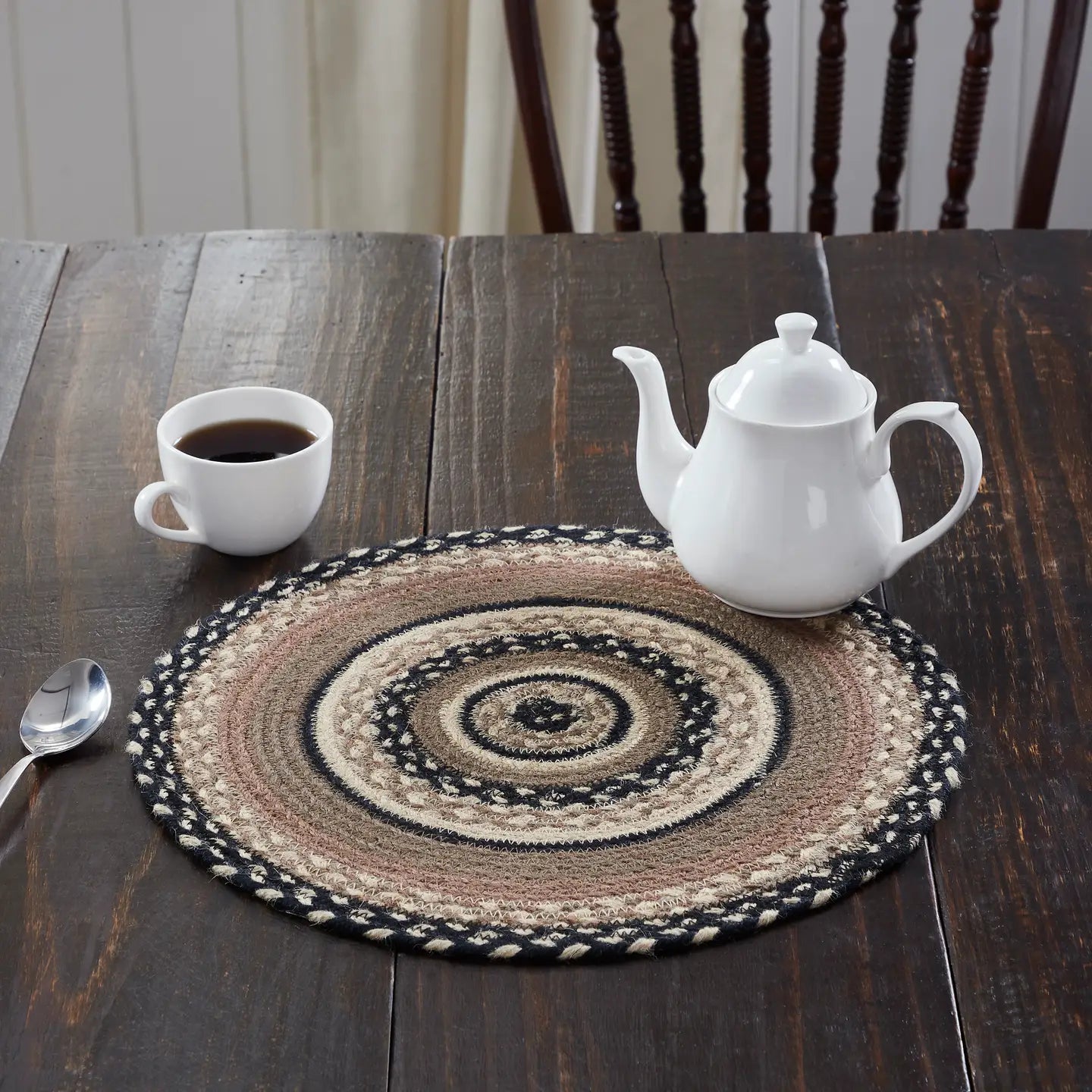 Sawyer Mill Charcoal Creme Jute Trivet