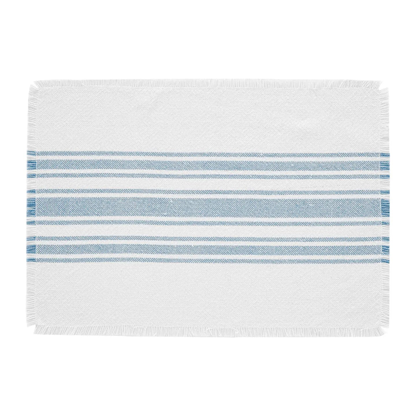 Antique White Stripe Blue Indoor/Outdoor Placemat
