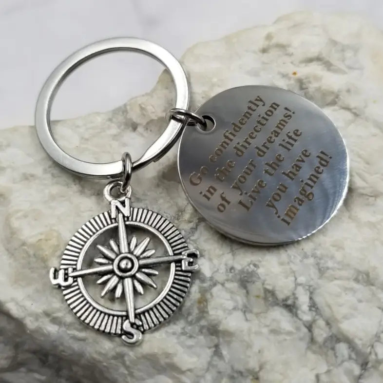 Go Confidently in the Direction of Your Dreams Keychain