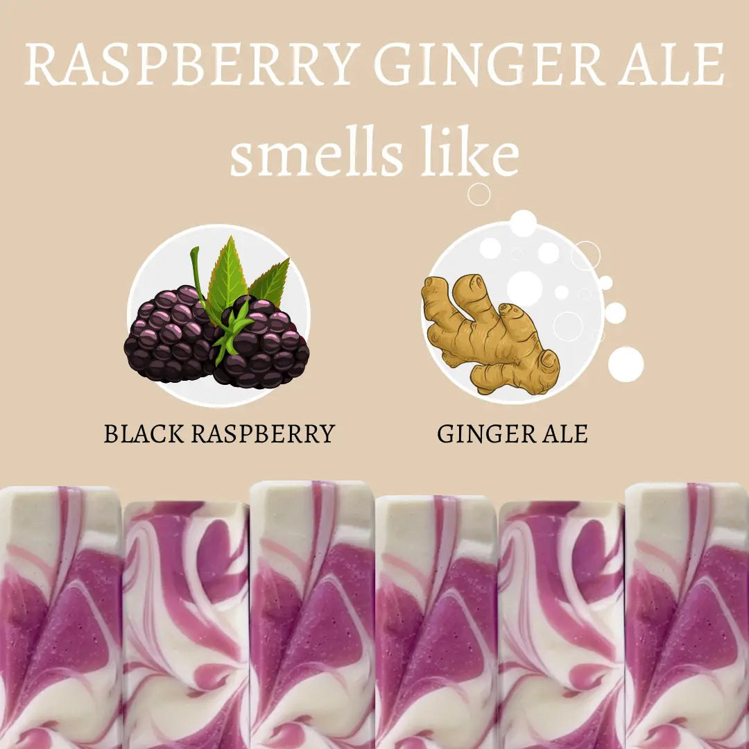 Raspberry Ginger Ale Vegan Handmade Bar Soap