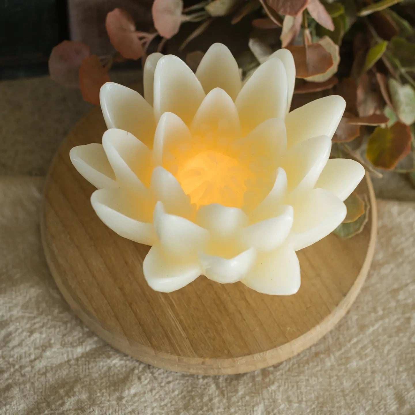 Cream Led Flower