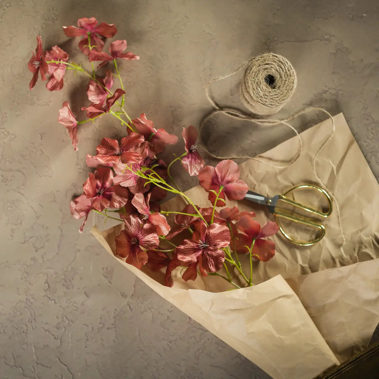 40" Mauve Apple Blossom Spray