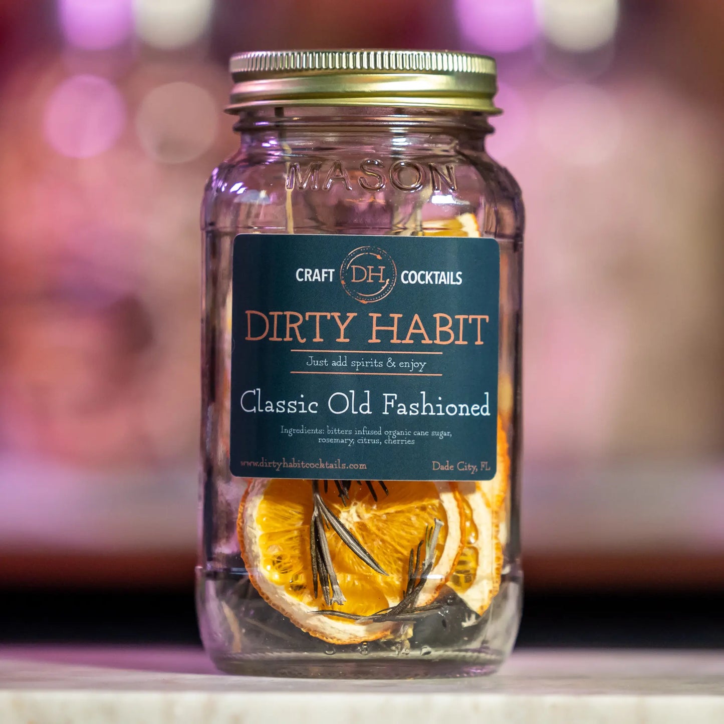 Classic Old Fashioned Dirty Habit Cocktail Mix