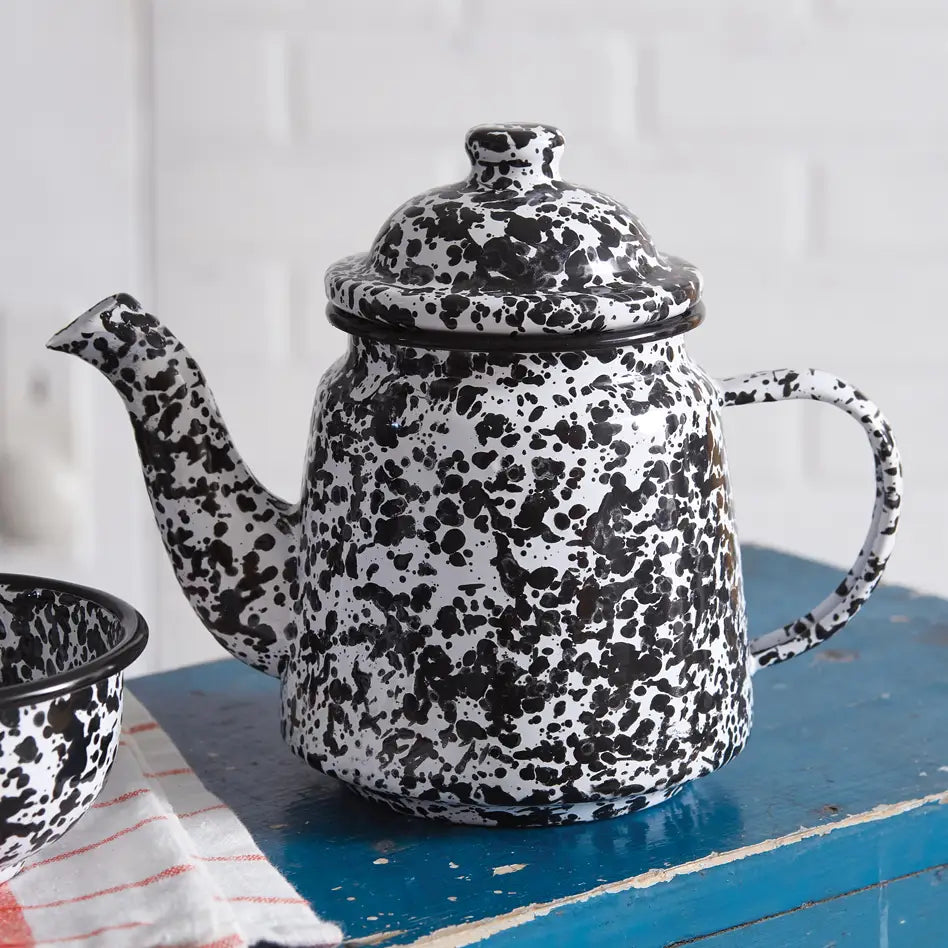 Splattered Enamel Teapot