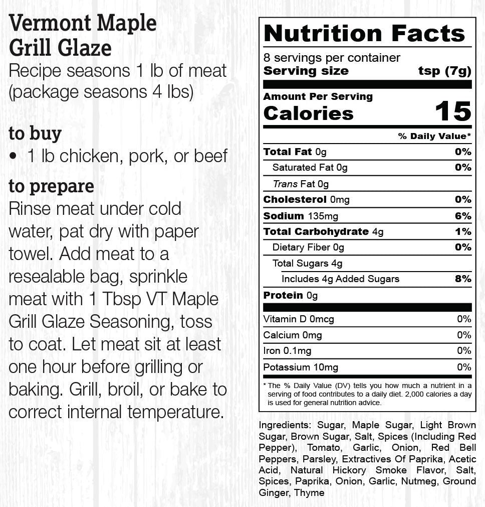 Vermont Maple Grill Glaze