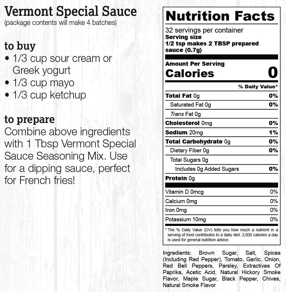 Vermont Special Sauce