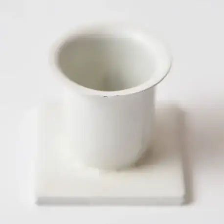 White Iron Square Taper Holder
