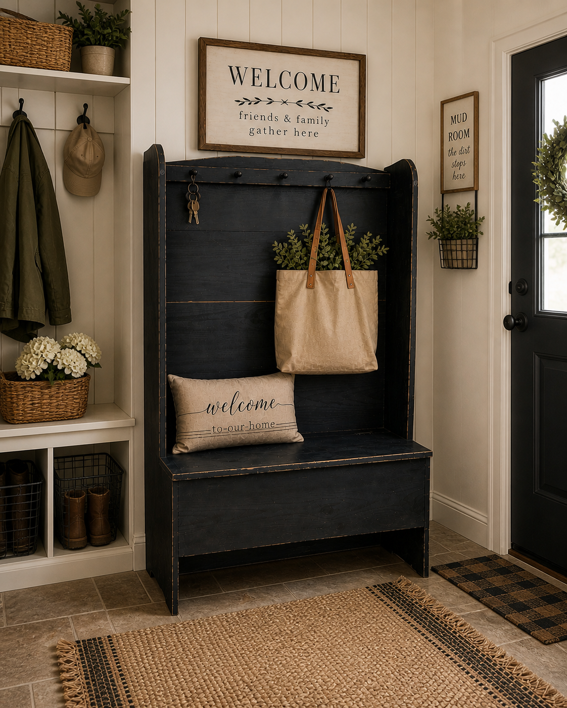 Primitive Hall Bench