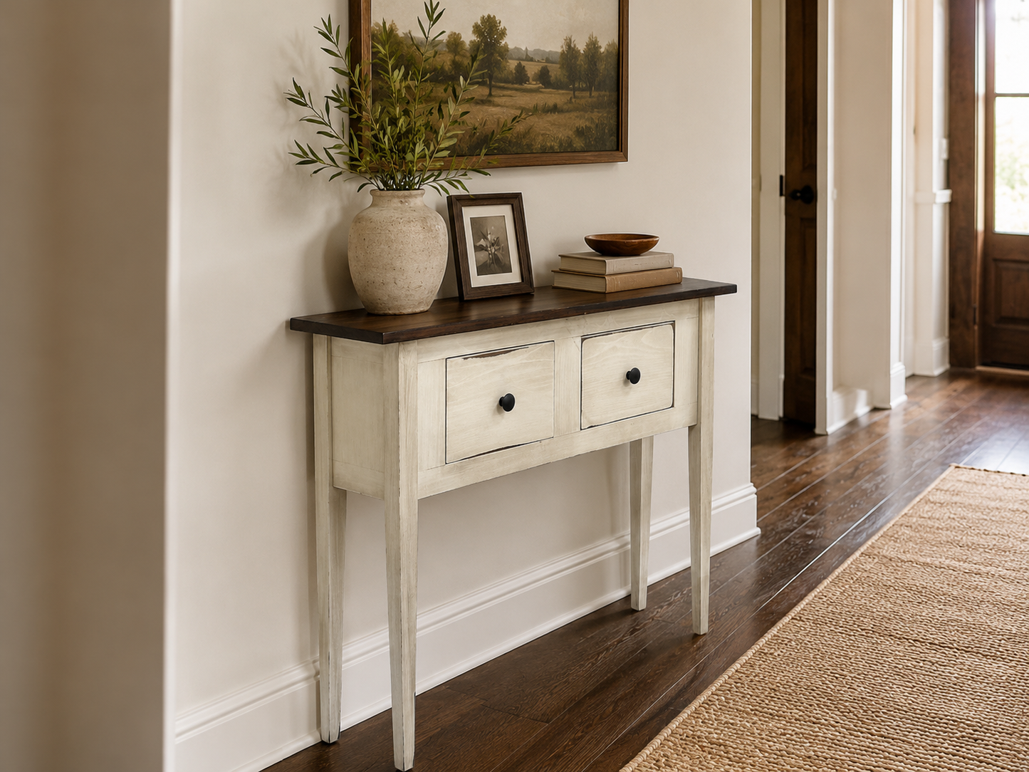 Antique White Hunt table