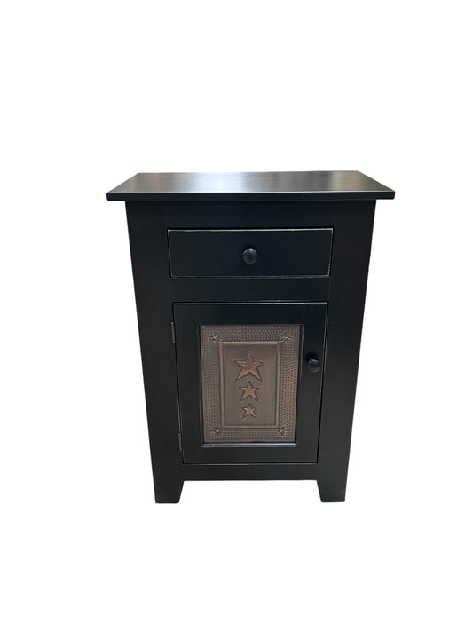 Amish Handmade Small Jelly Cabinet black w/ tin
