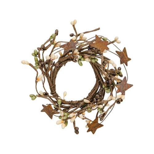 Pip Berry Ring With Stars, Coffee Bean Mix - 2"