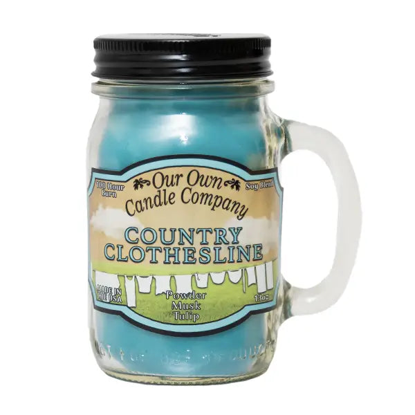 Country Clothesline Mason Jar Candle