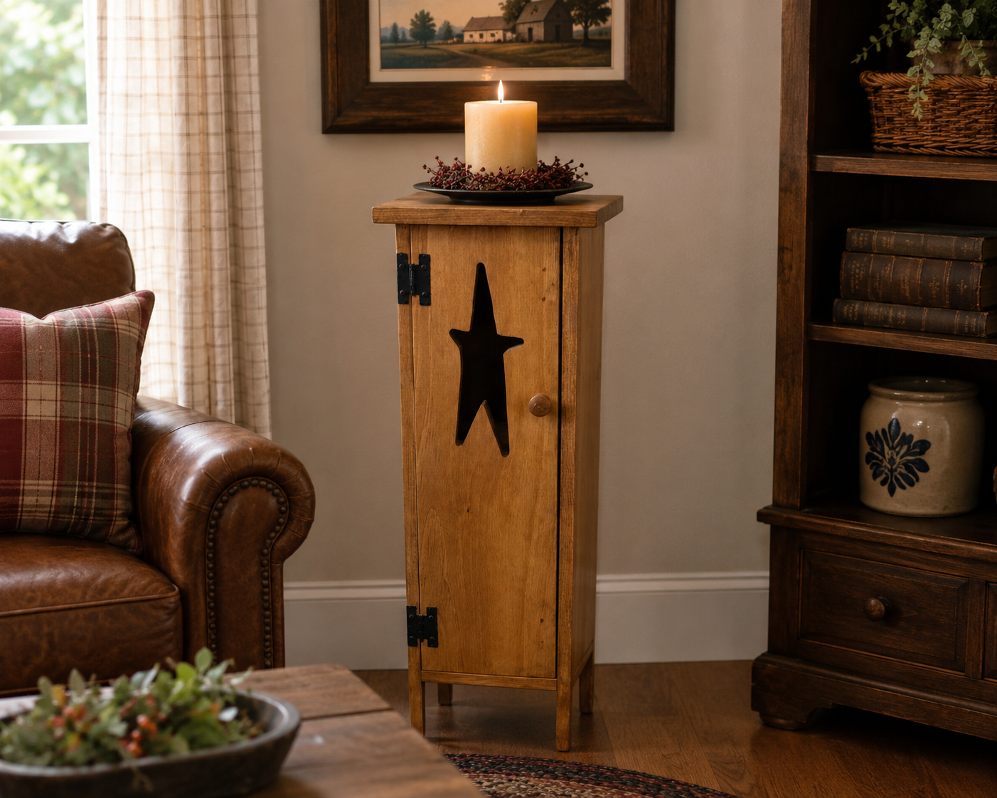 Amish-Made Star Candle Stand