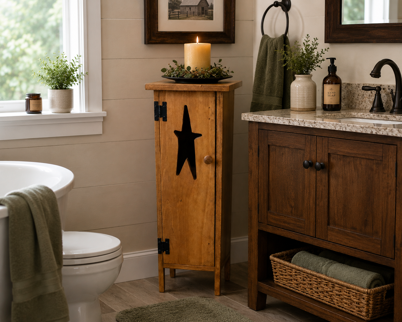 Amish-Made Star Candle Stand