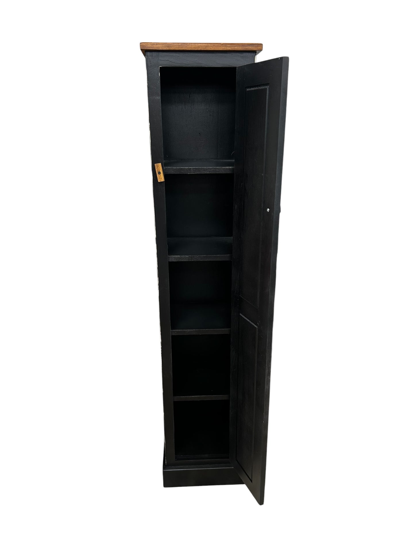 Amish Handcrafted Chimney Cabinet- Black distressed