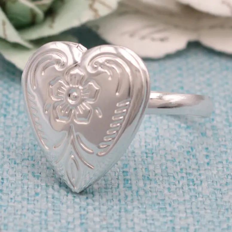 Cherished Memories Silver Locket Ring